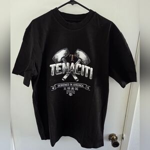 TENACITI - Hammer Tee - Black Size Large Embroidered, Eagle Back Hit Piece